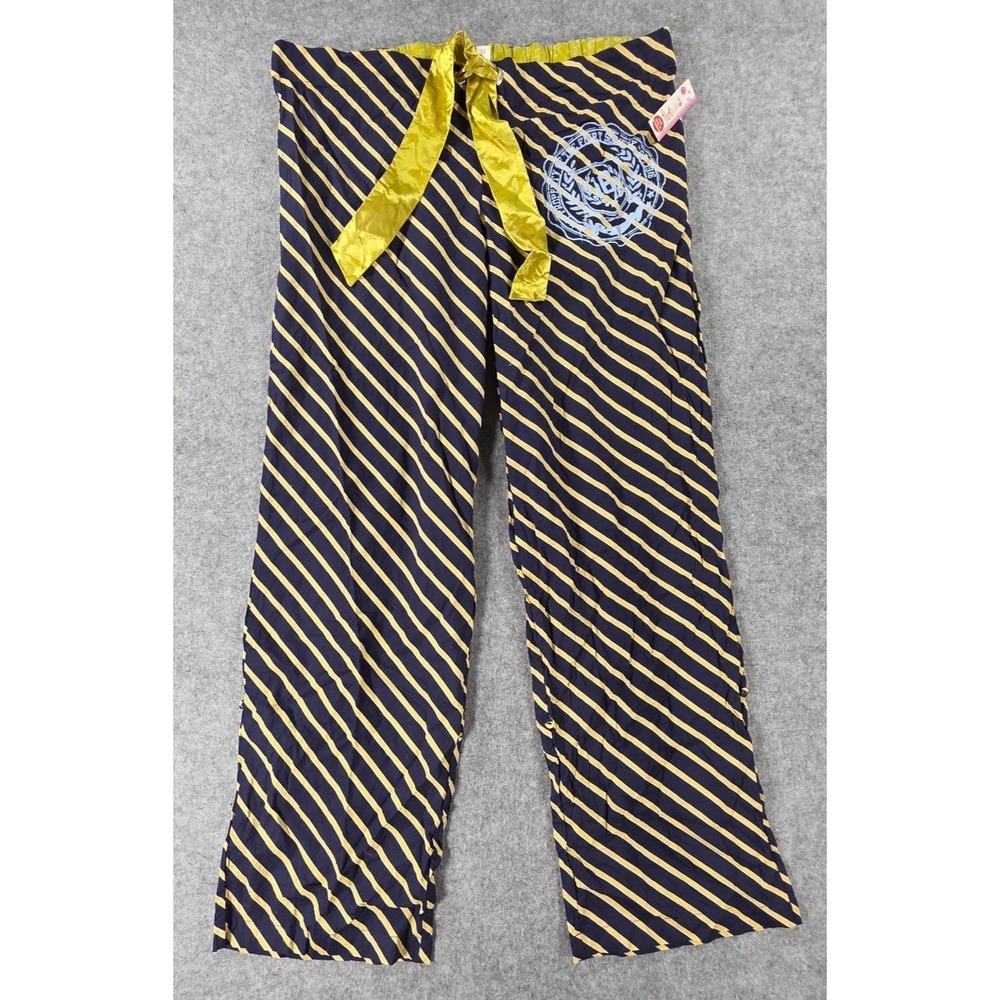 NWT FLIRTITUDE Sleepwear Women PJ Sleep Lounge Pants Size Large Navy Stripes